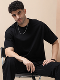 Essential Oversized Solid T-Shirt – Black