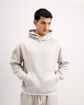 Essential Oversized Solid Hoodie – White