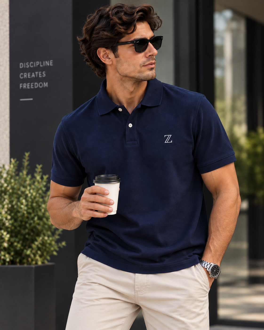 Essential Polo T-Shirt – NAVY
