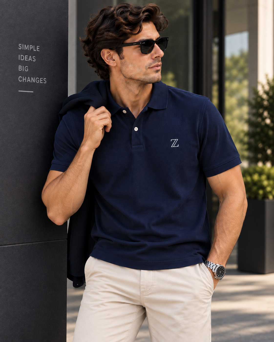 Essential Polo T-Shirt – NAVY
